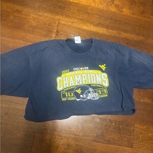 West Virginia Mountaineers 2012‎ Orange Bowl Champions Cropped Football T Shirt